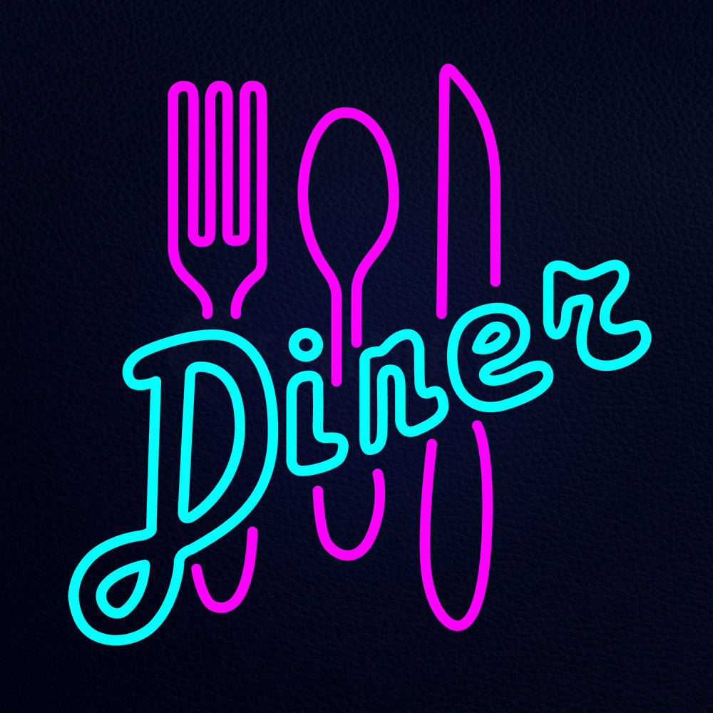 Dinner With Spoon Neon Flex Sign