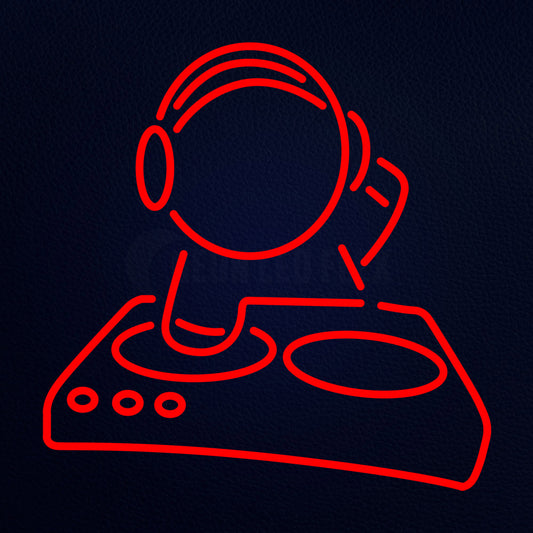 Dj Playing Neon Flex Sign