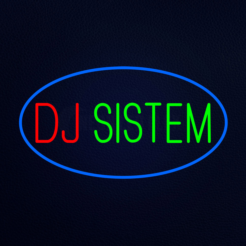 Dj System Block Neon Flex Sign