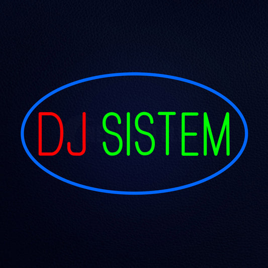 Dj System Block Neon Flex Sign