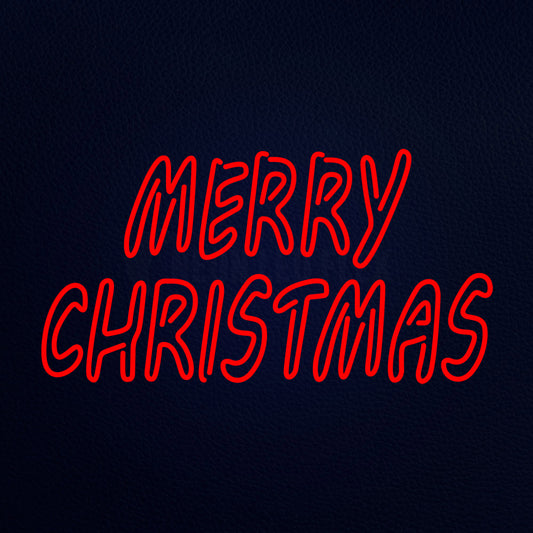 Double Stroke Merry Christmas Neon Flex Sign