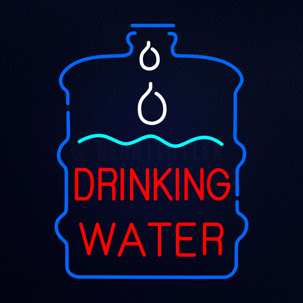 Drinking Water Inside Bottle Neon Flex Sign