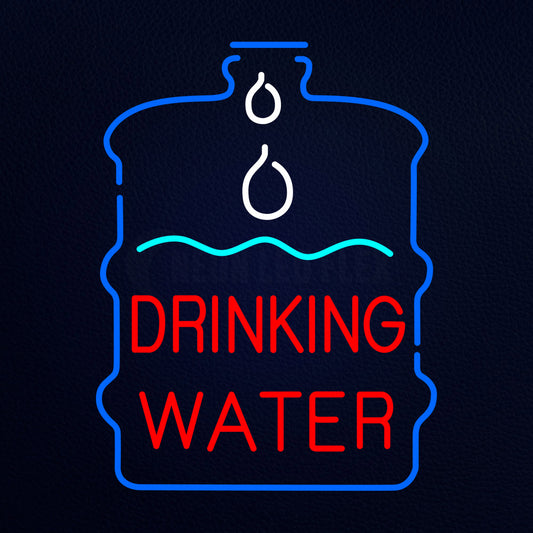 Drinking Water Inside Bottle Neon Flex Sign