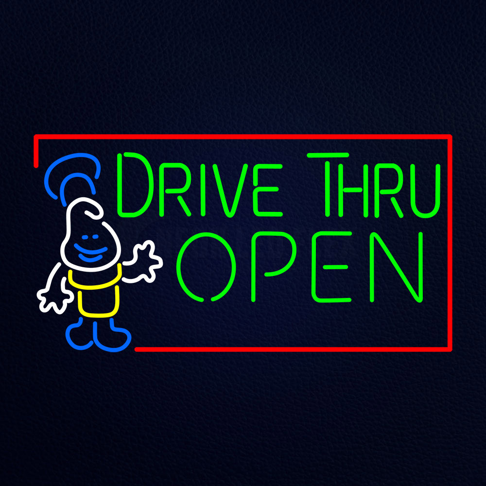 Drive Thru Neon Flex Sign