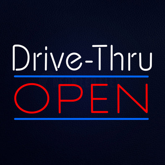 Drive Thru Open Neon Flex Sign