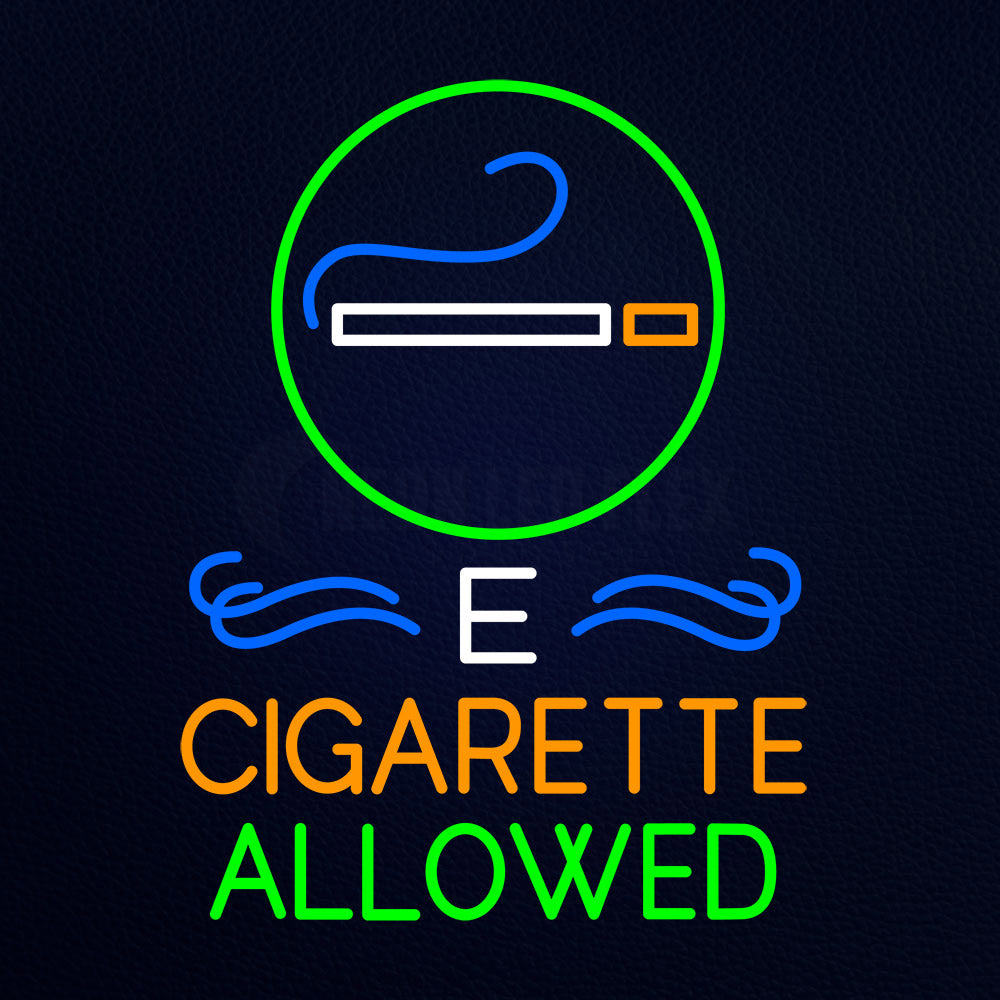 E Cigarette Allowed Neon Flex Sign