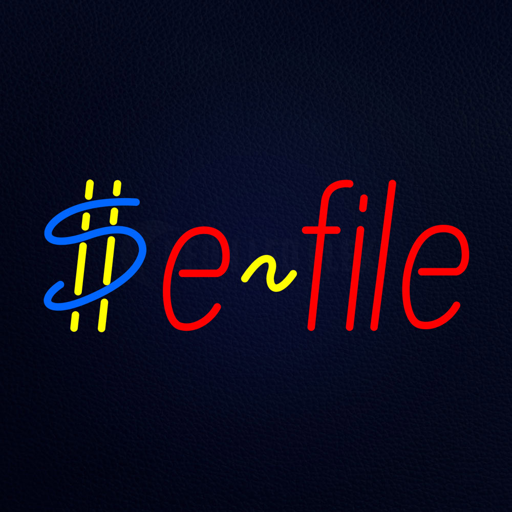 E File Neon Flex Sign