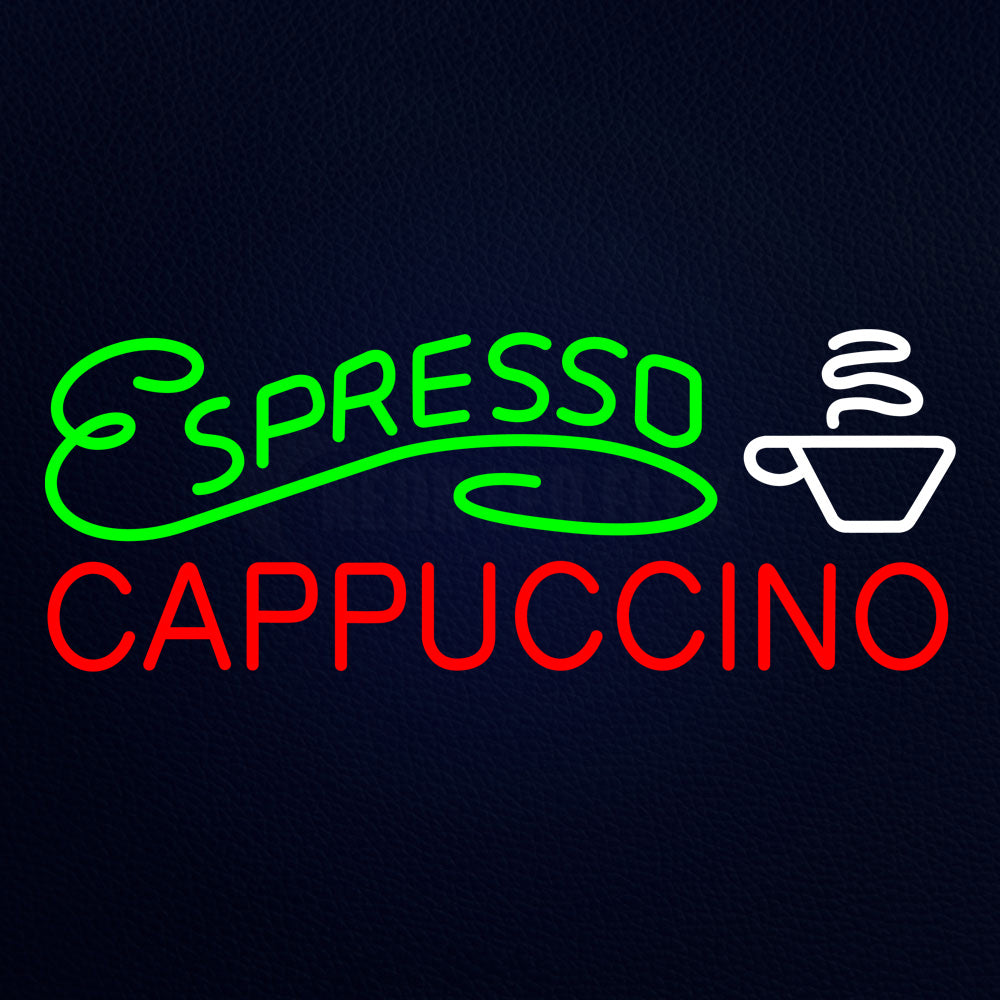 Espresso and Cappuccino Neon Sign