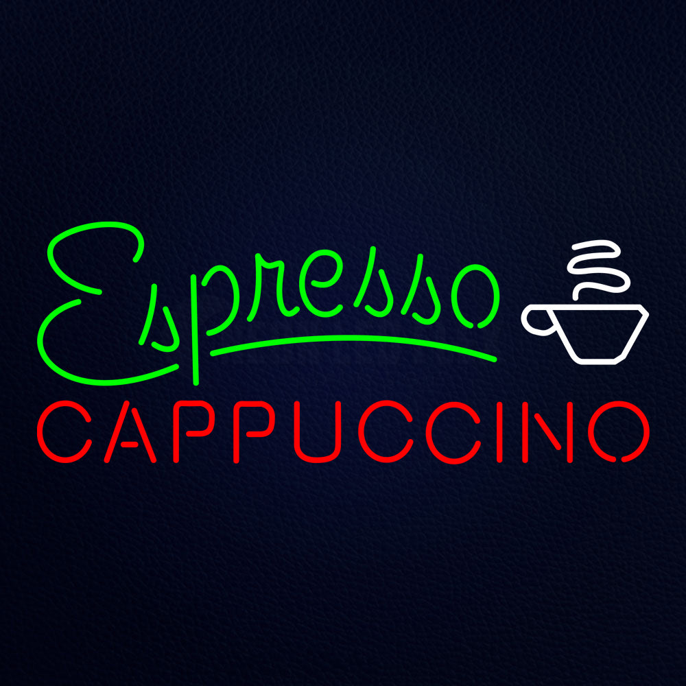 Espresso and Cappuccino Neon Sign