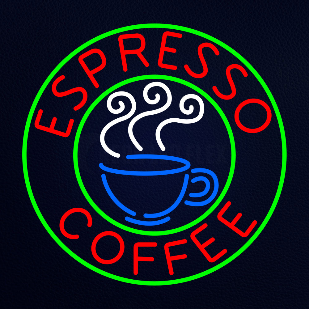 Espresso and Cappuccino Neon Sign