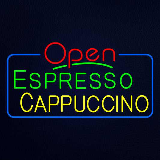 Espresso and Cappuccino Neon Sign