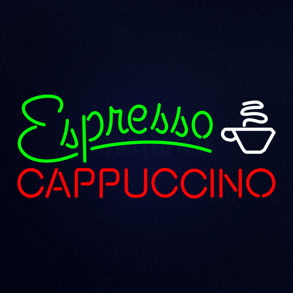 Espresso and Cappuccino Neon Sign 24 x 10