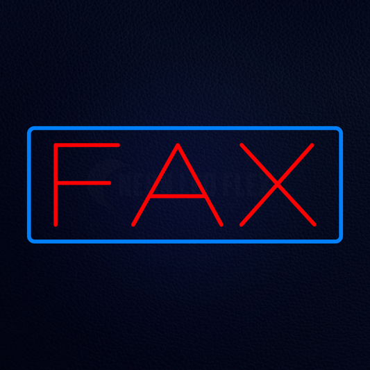 Fax with Border Neon Sign