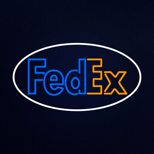 Fedex Logo With Neon Flex Sign