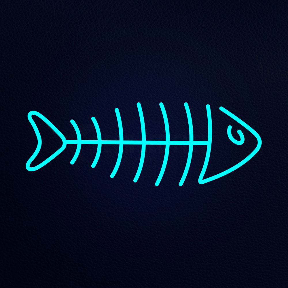 Fishbone Fish Skeleton Neon Flex Sign