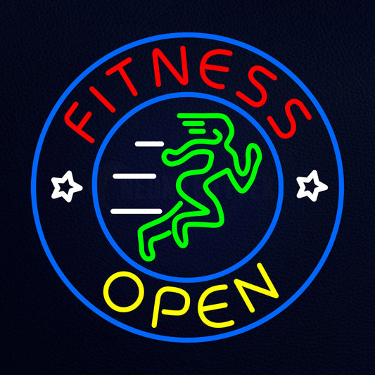 Fitness Open Neon Flex Sign