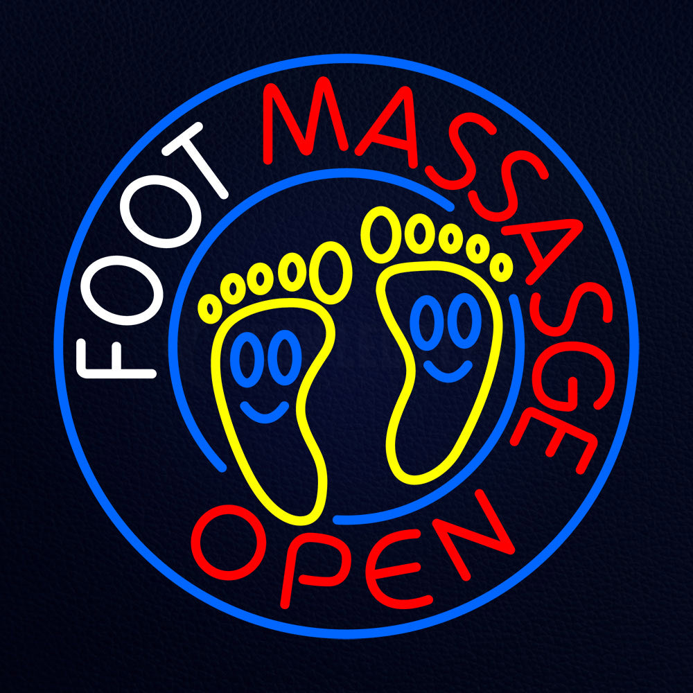 Foot Massage Open Logo Neon Flex Sign