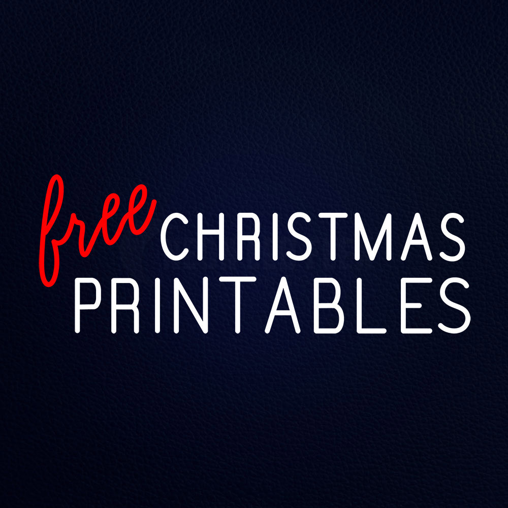 Free Christmas Printables Neon Flex Sign