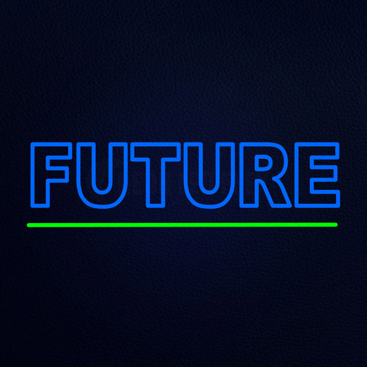 Future With Green Line Neon Flex Sign