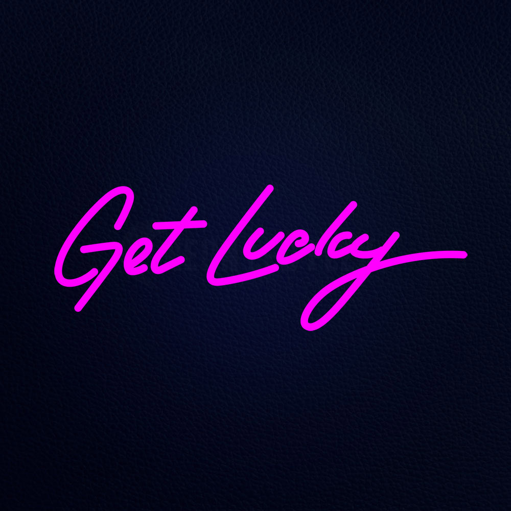 Get Lucky Here Neon Flex Sign