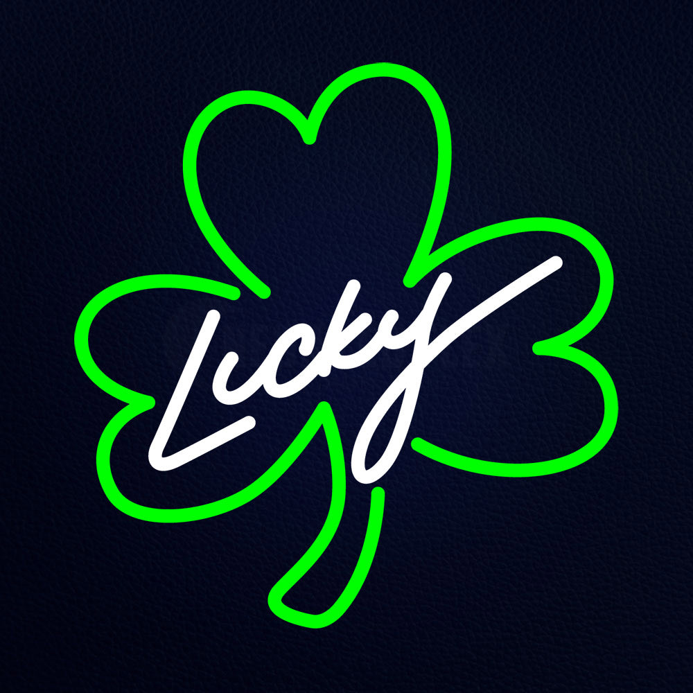 Get Lucky Shamrock Neon Flex Sign