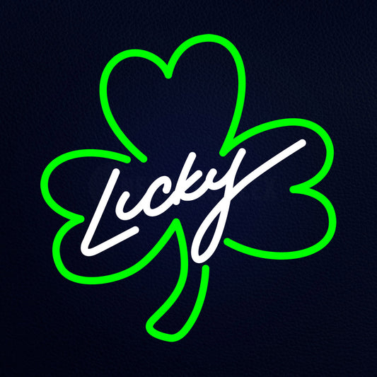 Get Lucky Shamrock Neon Flex Sign