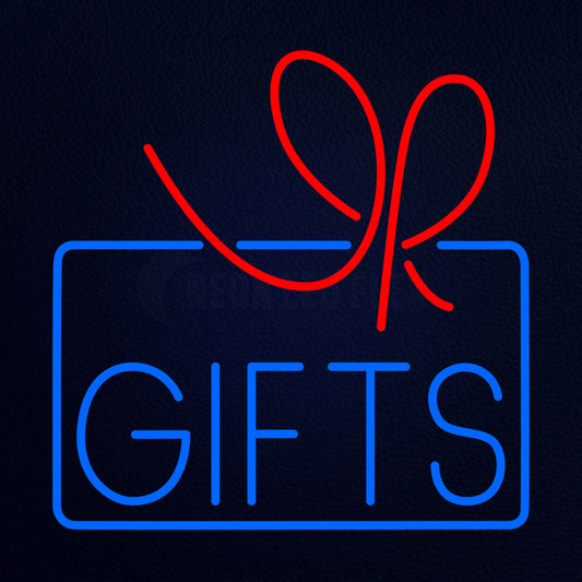 Gifts Block Logo Neon Flex Sign