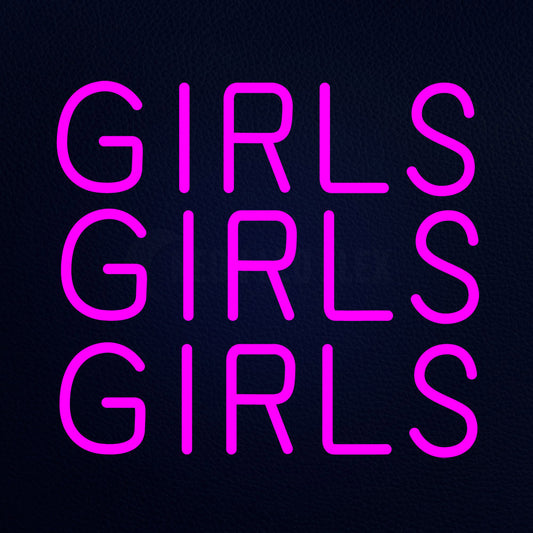 Girl Girl Girl Neon Flex Sign