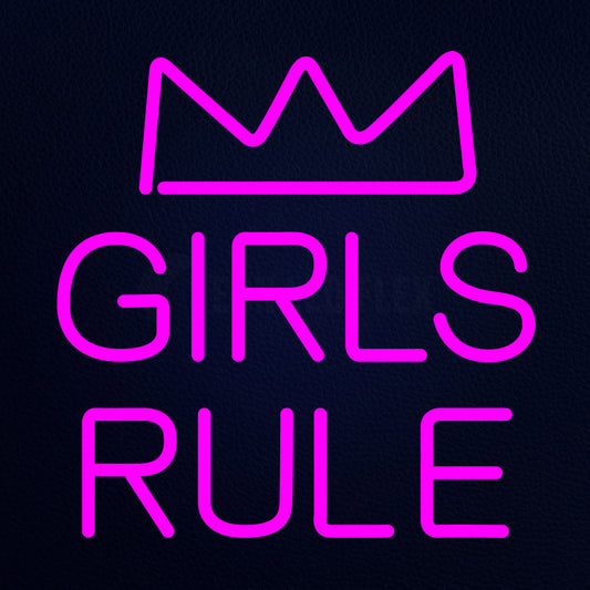 Girls Rule Neon Flex Sign