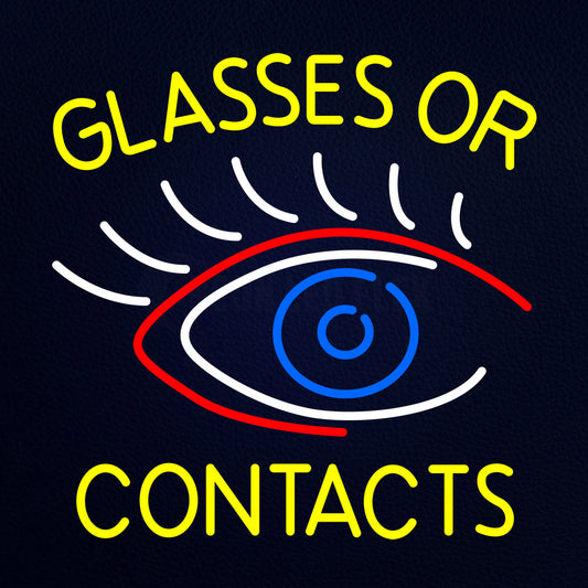 Glasses Or Contacts Eye Logo Neon Flex Sign