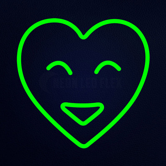 Glowing Emoji Heart Neon Flex Sign