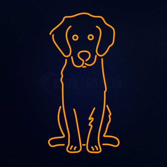 Golden Dog Cartoon Neon Flex Sign