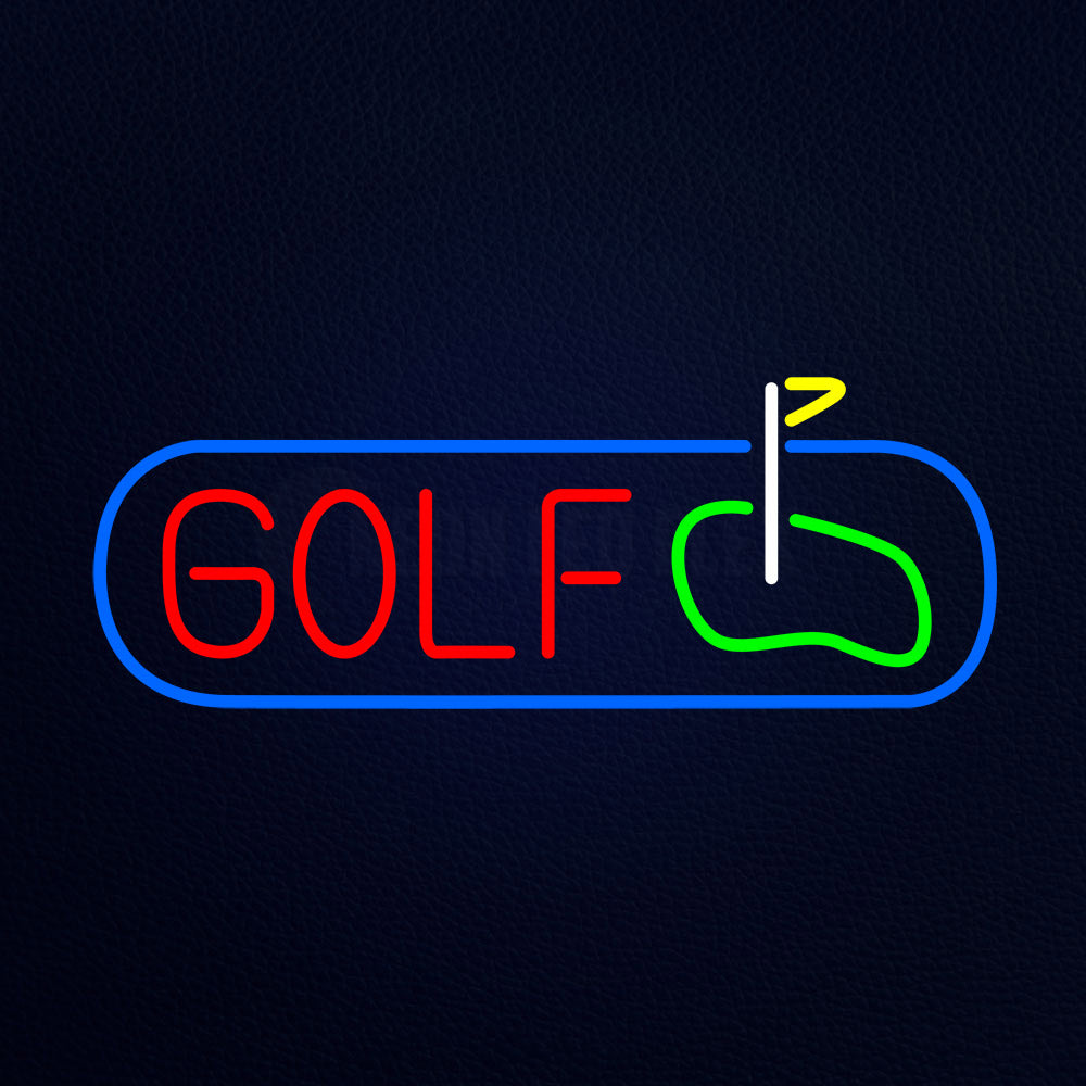 Golf With Ground Neon Flex Sign