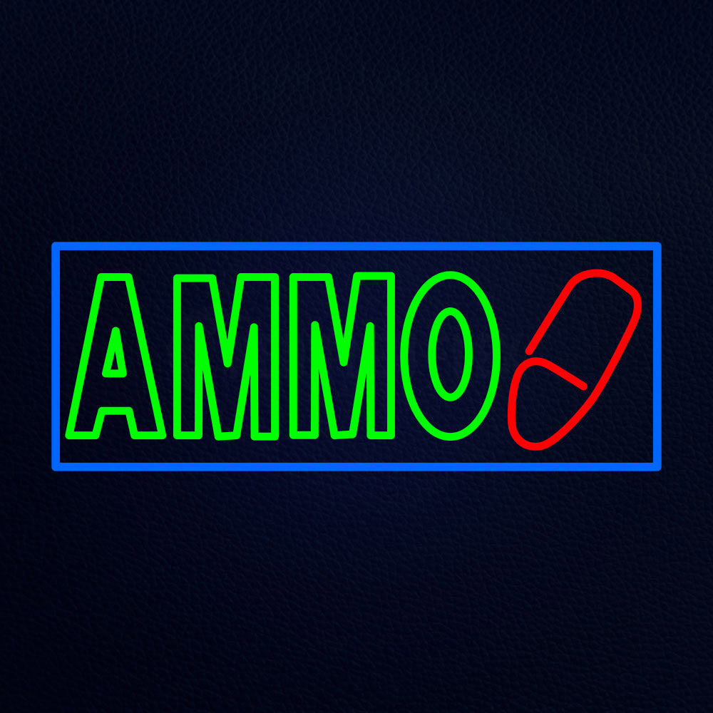 Green Ammo Neon Flex Sign