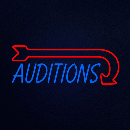 Green Auditions Arrow Neon Flex Sign