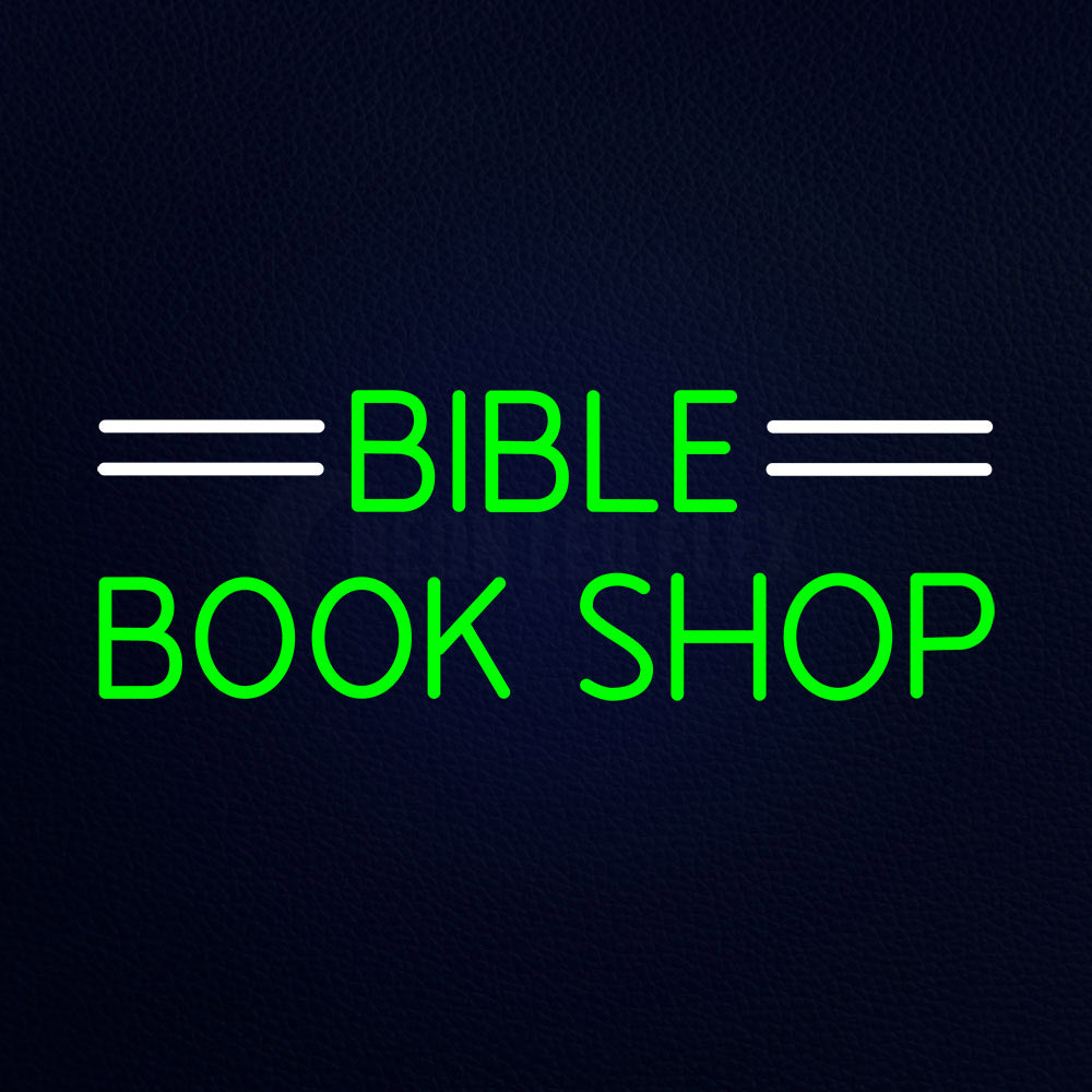 Green Bible Book Shop Neon Flex Sign