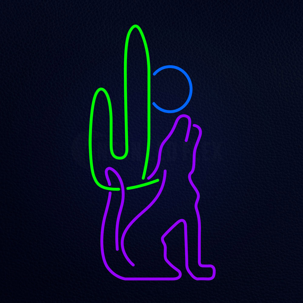 Green Cactus Neon Flex Sign