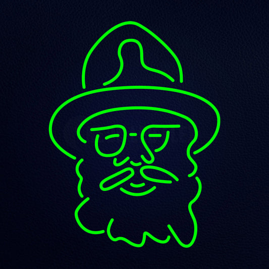 Green Man Logo Neon Flex Sign