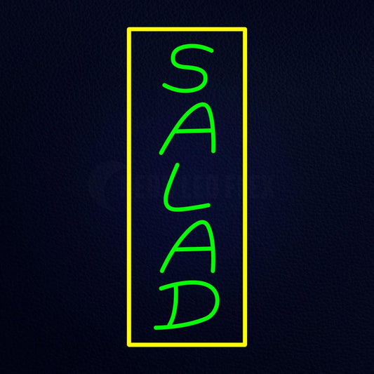 Green Salad With Yellow Border Neon Flex Sign