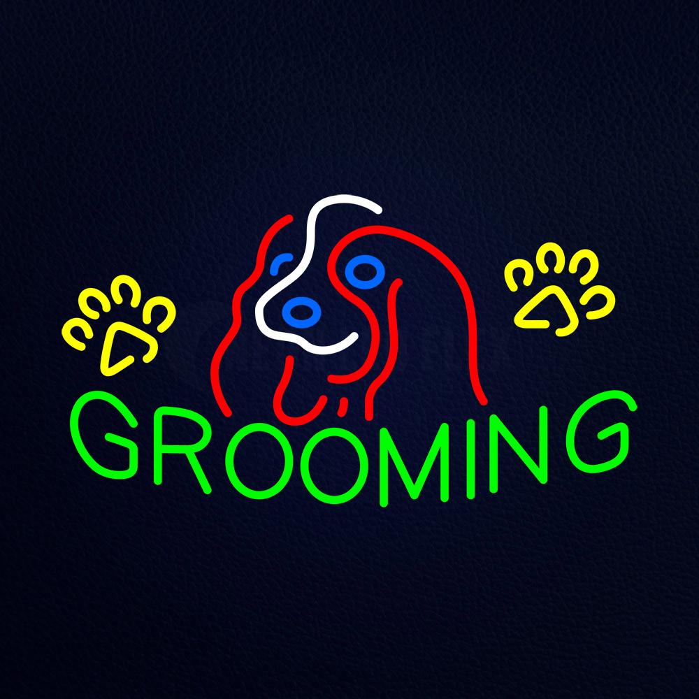 Grooming Animated Neon Flex Sign