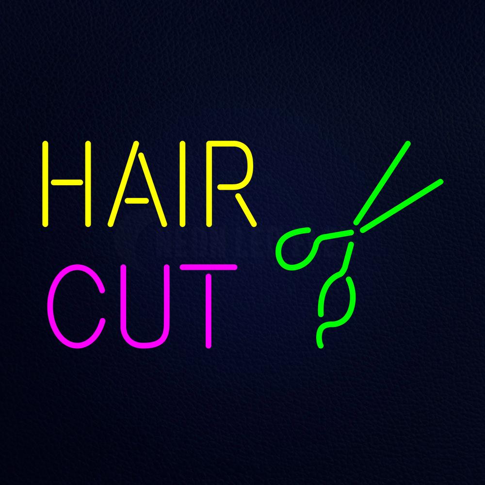 Hair Cut Scissors Salon Neon Flex Sign