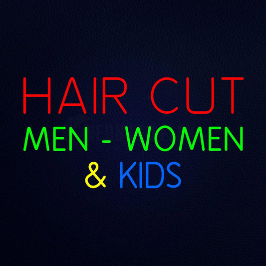 Haircut Men Women and Kids Neon Flex Sign