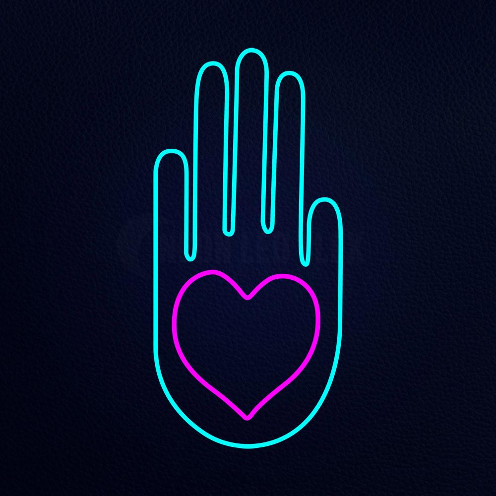 Hand Neon Flex Sign