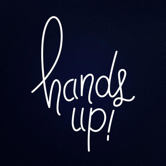 Hands Up Neon Flex Sign