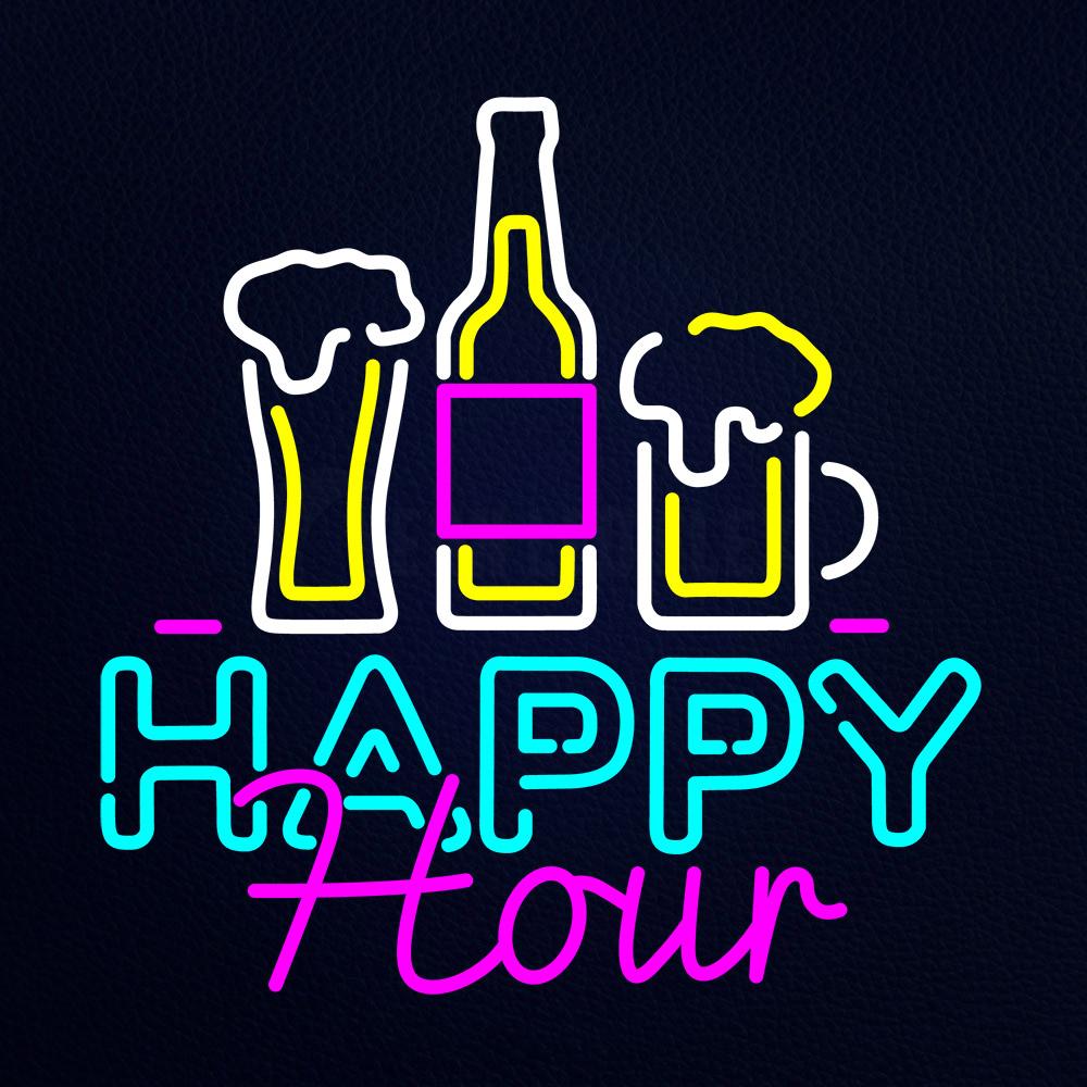 Happy Hour Neon Flex Sign