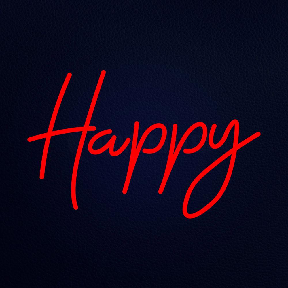 Happy Neon Flex Sign