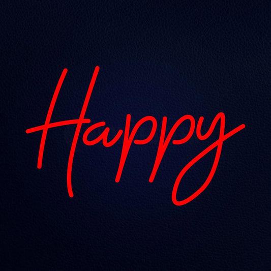 Happy Neon Flex Sign