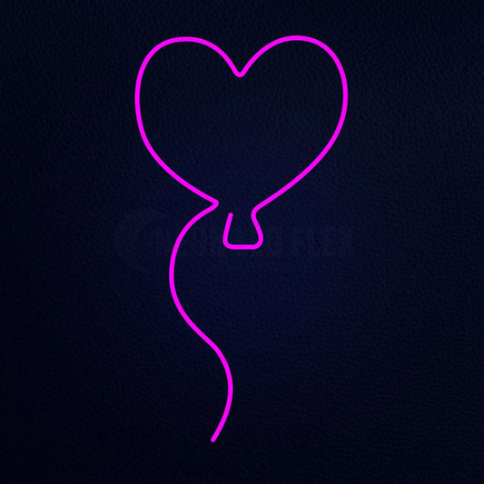 Heart and Balloon Art Neon Flex Sign