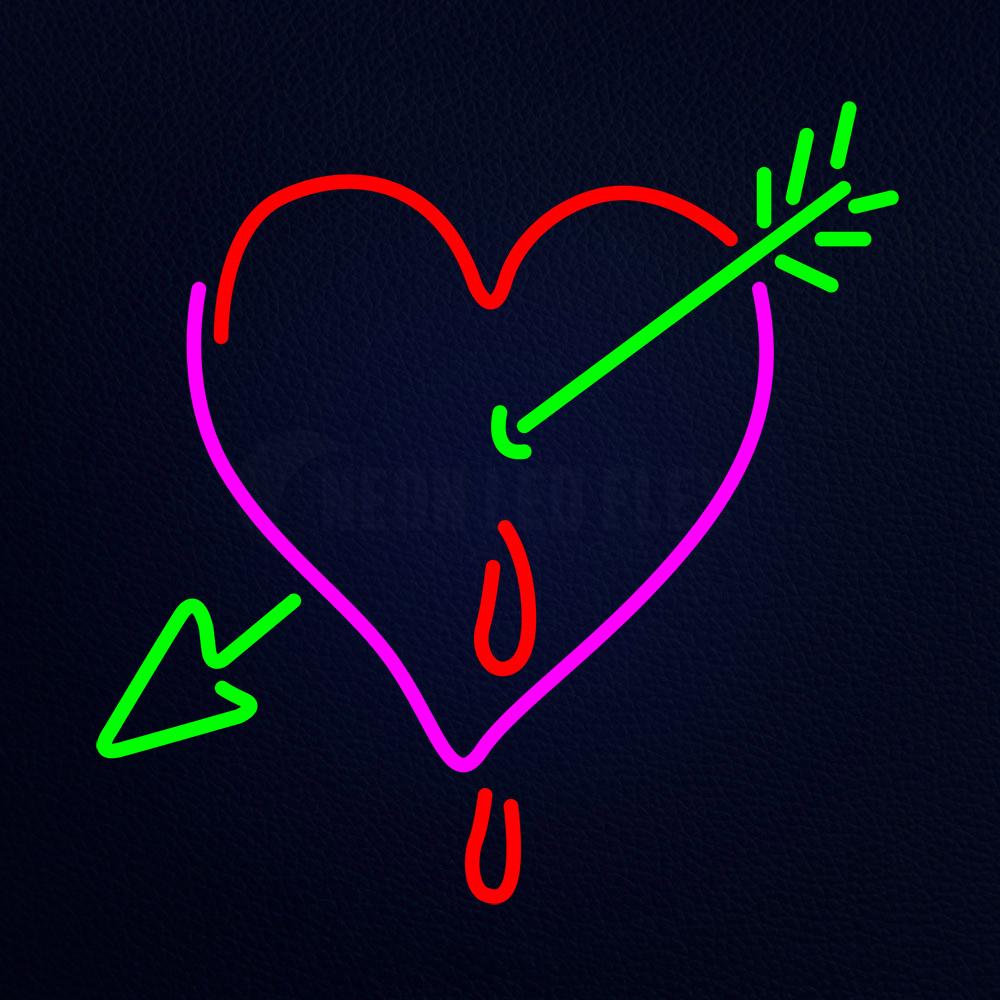 Heart Arrow I Love You Neon Flex Sign