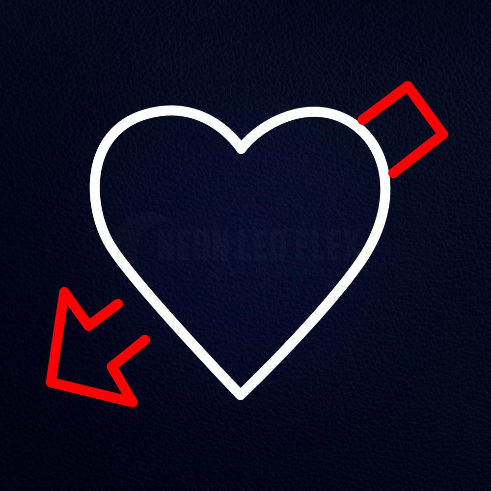 Heart With Arrow Neon Flex Sign